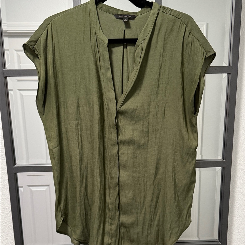Banana Republic Olive Green Blouse